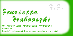 henrietta hrabovszki business card